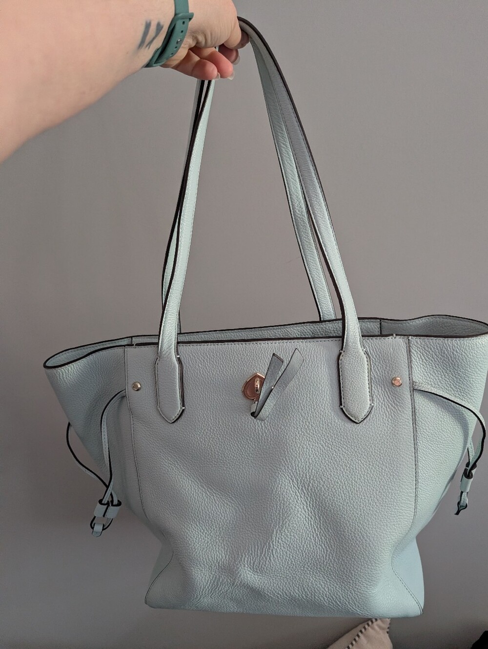 Kate Spade Marti Pebbled Tote Bag in Light Blue